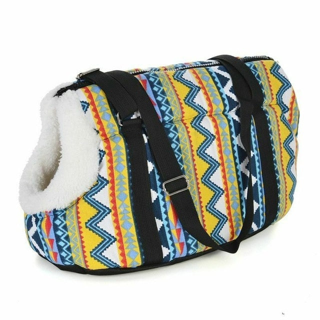 Classic Pet Carrier Cozy Soft Puppy Dog Cat Backpack Shoulder Bags Outdoor Travel Pets Sling Bag for Small Dogs Chihuahua Pug