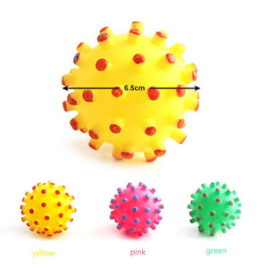 Interactive Rubber Balls Lighting Dog Toy Balls Dog Cat Pet Squeaky Toys Soft Pet Dog Chew Elastic Hedgehog Ball Pet Supplies