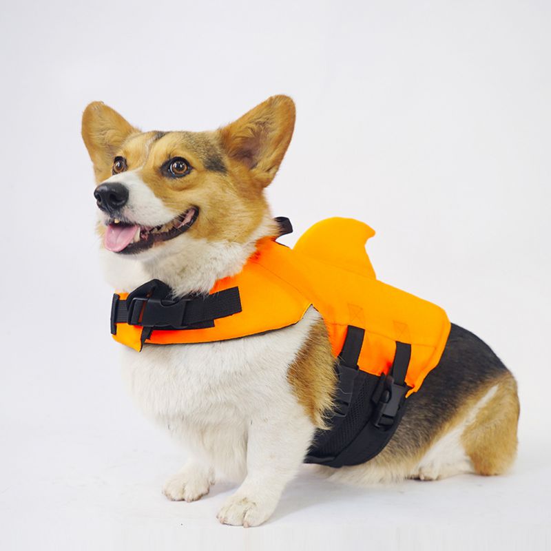 Pet Dog Life Vest Summer Shark Pet Life Clothes Dogs Jacket Dog Safety Swimwear Pets Safety Swimming Suit Dogs Vest Clothes