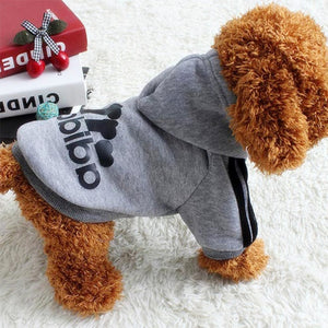 Adidog Pet Dog Clothes for Small Dogs,Winter Sports Hoodie Jacket Pure Cotton Soft Warm Sweater,Teddy Chihuahua Puppies Clothing