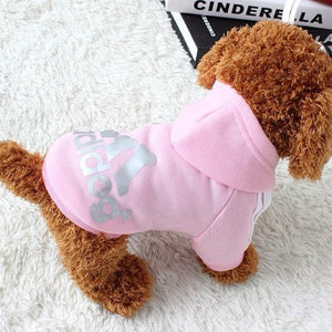 Adidog Pet Dog Clothes for Small Dogs,Winter Sports Hoodie Jacket Pure Cotton Soft Warm Sweater,Teddy Chihuahua Puppies Clothing