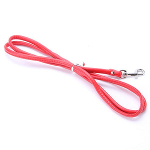 Pet Cat Puppy Dogs Leash Long Smooth PU Leather Leashes Solid Color Dog Walker Dog Girl Boy Leashes Pink Blue Red Black