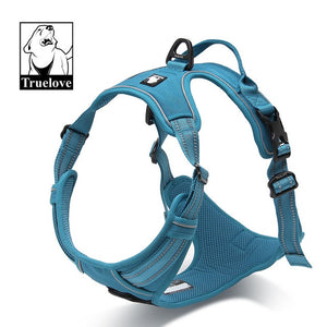 Truelove Reflective Nylon Large pet Dog Harness All Weather Service Dog Ves Padded Adjustable Safety Vehicular Lead For Dogs Pet