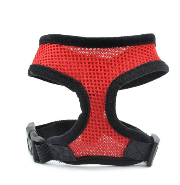 1PC Adjustable Soft Breathable Dog Harness Nylon Mesh Vest Harness for Dogs Puppy Collar Cat Pet Dog Chest Strap Leash