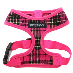 Glorious Kek Dog Harness Vest Plaid Small Pet Dog Harness Adjustable Mesh Lining Nylon Puppy Chest Strap for Chihuahua Pug XS-XL