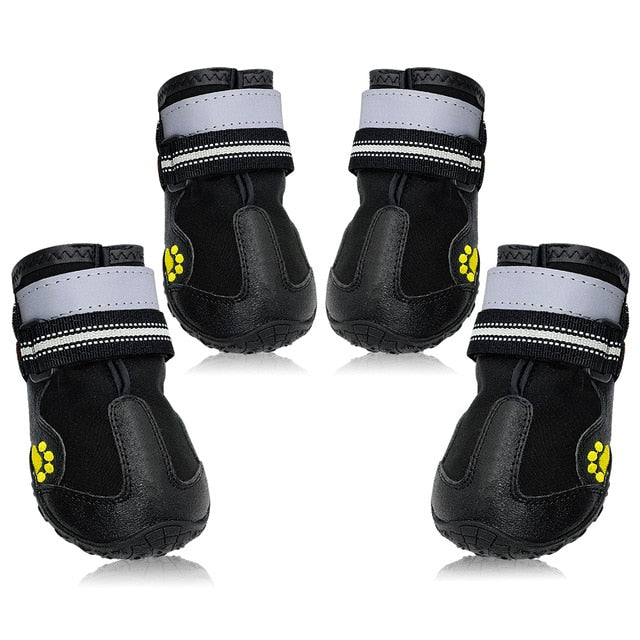 Reflective Dog Shoes Socks Winter Dog Boots Footwear Rain Wear Non-Slip Anti Skid Pet Shoes for Medium Large Dogs Pitbull