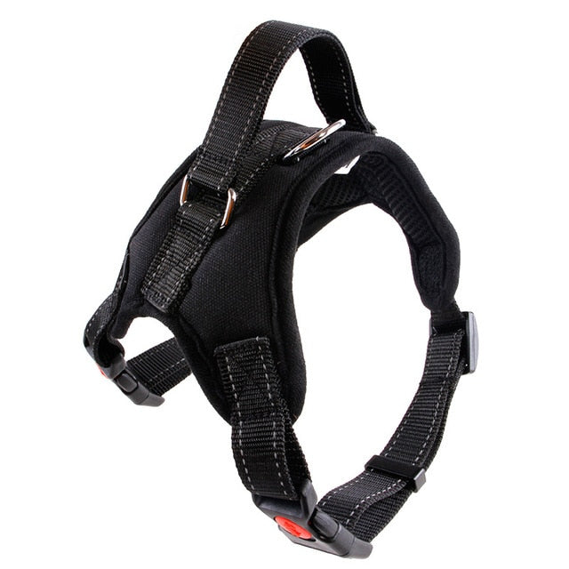 Medium and large dog harness vest Reflective tape yarn Breathable and comfortable mesh pet dog leash big dog harness E2S