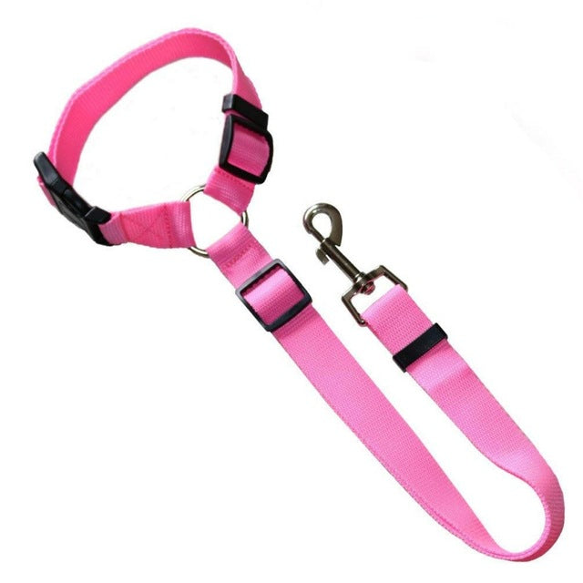 Pet safety Leash Safety Seat Belt Strap Car Headrest Restraint Adjustable Nylon Cloth Dog Restraint Car Seat Belt Harness