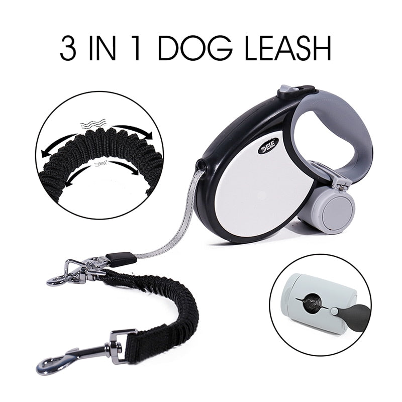 Dog Retractable Leash  Dog Extendable 5/7M Auto ABS/TPR Leash Automatic Dog Leash With Reflective Strip Pet Walking  Lead Tape