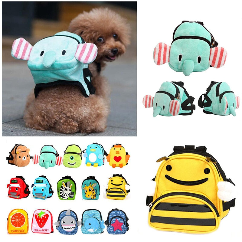 Dourable Canvas Backpack For Pet Dog Cat Backpack For Small Dog Multifunction School Bag Cute Pets Supplies DOGGYZSTYLE