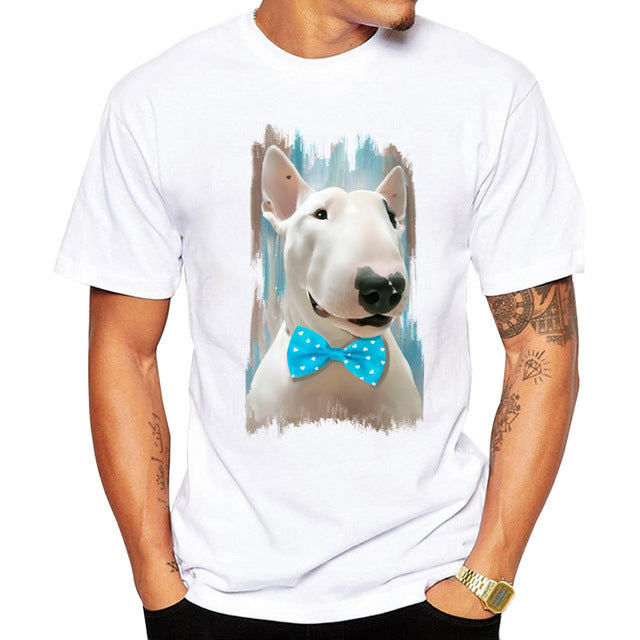 Bull Terrier Dog Pet Design Funny T Shirt for Men and Women Unisex Breathable Graphic Premium T-Shirt Men's Streewear