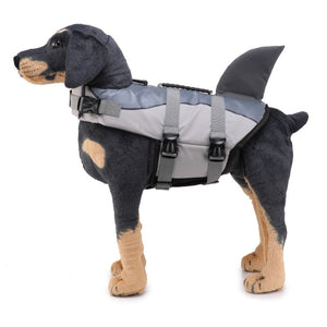 Dog Swimsuit Shark Pet Dog Life Vests Summer Pet Clothes Oxford Breathable Float Dog Life Jacket for Small Middle Large Dogs