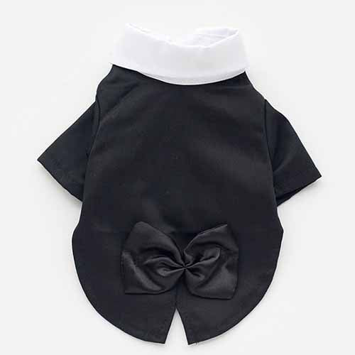 Male Dog Clothes Boy Dog Suit Tuxedo Coat Jacket Puppy Pet Wedding Dress Small Dog Chihuahua Costume Black Pet Party Apparel