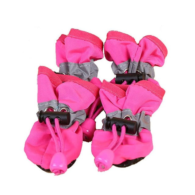 Newly 4 Pcs/Set Portable Pet Dog Shoes Cover Non-slip Waterproof Rain Boots Autumn Winter Dogs Paws Soft Shoe