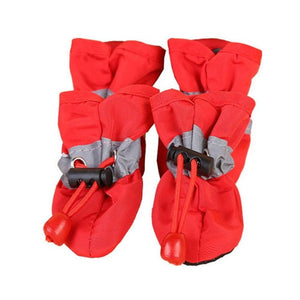 Newly 4 Pcs/Set Portable Pet Dog Shoes Cover Non-slip Waterproof Rain Boots Autumn Winter Dogs Paws Soft Shoe